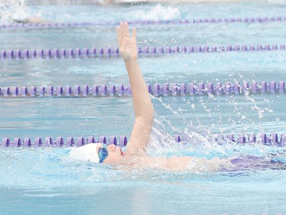 Gilmer Swim team member Grayson Patterson. Gilmer hosts the Mountain Championships next Friday.