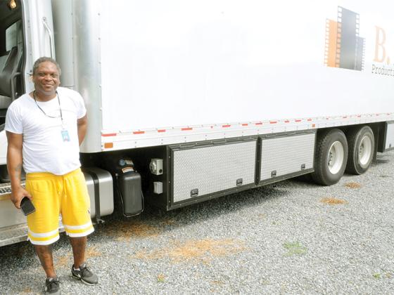 Camera Truck Driver Earnest Fears catches a breeze during a hot day of filming “The Good Daughter” in Gilmer County.