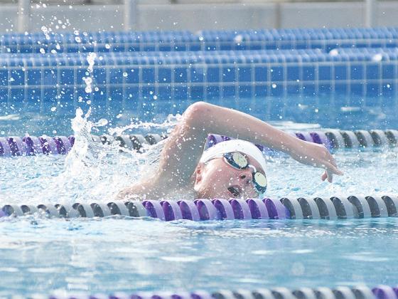 Gilmer Swim team member Saylor Cinard. Gilmer hosts the Mountain Championships next Friday.