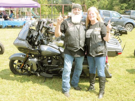 Steve Duncan and his wife, Chari Duncan, spoke about the healing the group provided in their lives at the Appalachian Restoration Motorcycle Rally.