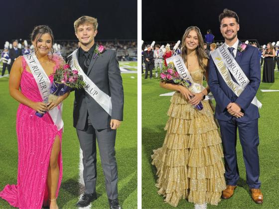 First runners-up Gracie Gaitanoglou and Keegen Bryant, left, and Third runners-up Lily Wingate and Cash Williams, right.