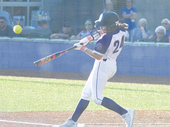 Gilmer’s Sarah Dale recorded three hits and scored two runs in the Lady Cats’ first round series versus Heritage last Wednesday.