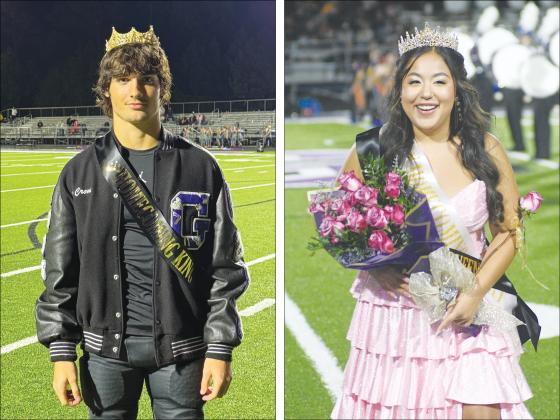 Gilmer High seniors Bo Cronic and Natalie Hernandez were crowned king and queen during halftime of last Friday’s homecoming game against LaFayette.