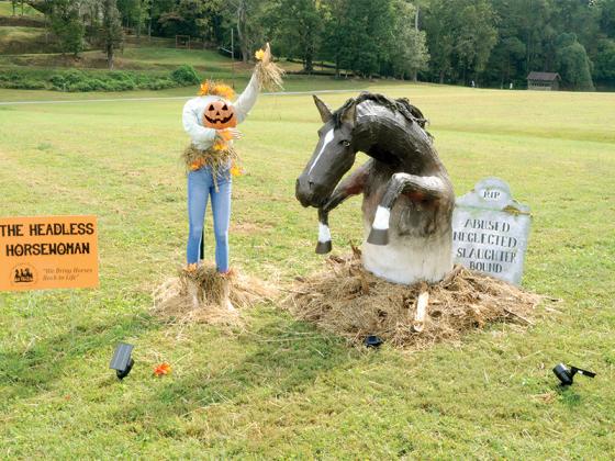 The “Headless Horsewoman” brings a horse back to life at the Blair Haven Farm Equine Rescue and Sanctuary.