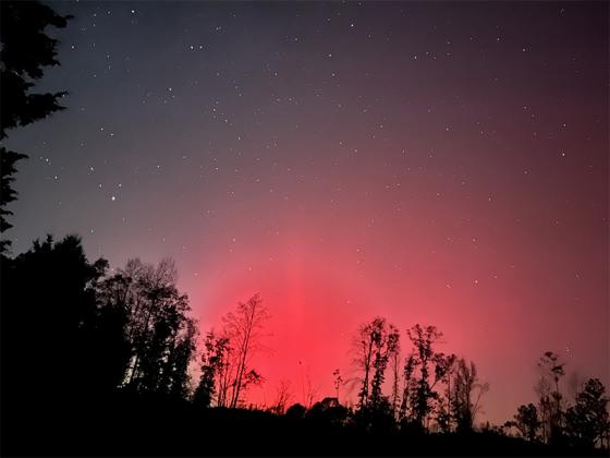 Gilmer County was treated to a show the night of Tuesday, Nov. 11, as the Northern Lights extended into the southern regions of the United States.