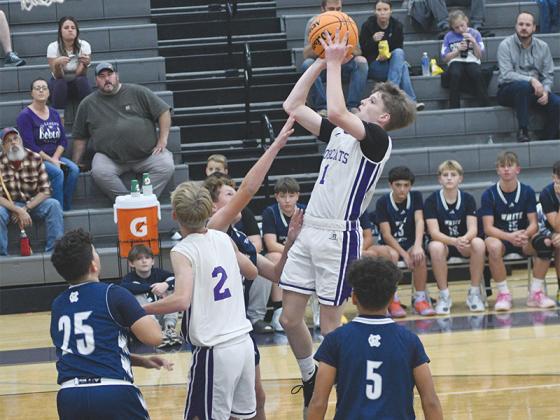 Jackson Sevcech shoots a jumper in the lane.