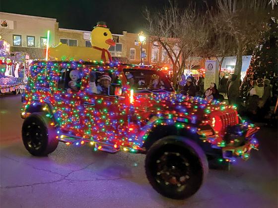 This beautiful lit up Jeep was feeling ducky for the parade.