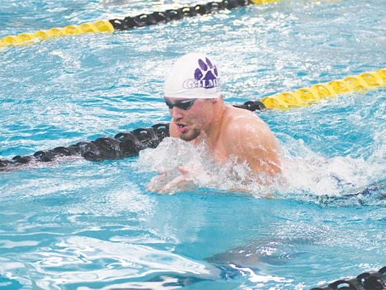 Bobcat Cheyne Smith swims the breaststroke at Calhoun High School Nov. 20.