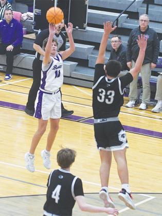 Bobcat A.J. Callihan launches a three pointer and scored 16 versus Ridgeland to go with eight rebounds and seven assists.