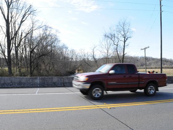 Cars cross the Cartecay bridge on Hwy. 52 on Wednesday, Jan. 21.
