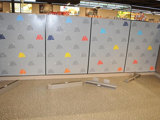 At Aldi, customers have already bought almost all the store’s bottled water in preparation for the storm.