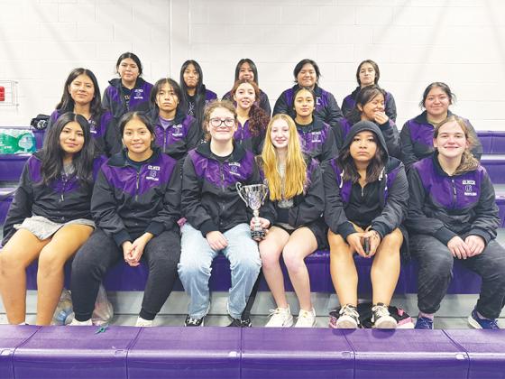 Above are the Gilmer Lady Cats after finishing second at the Area 6-3A duals last Friday. They will square off against Putnam County in the state duals preliminaries this week. (Contributed photo)