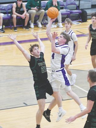 Bobcat Jaden Sevcech (4) scores two points versus Adairsville Friday and finished with 14. 