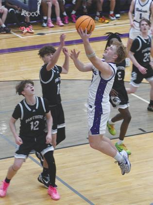 Bobcat junior Douglas Callihan drives to the basket for a layup.