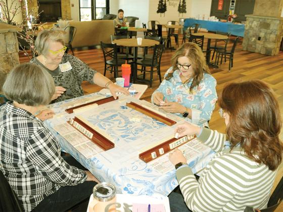 Players begin the first round of the Gilmer County Optimist Clubs Charity Mahjong Tournament Monday, Feb. 16