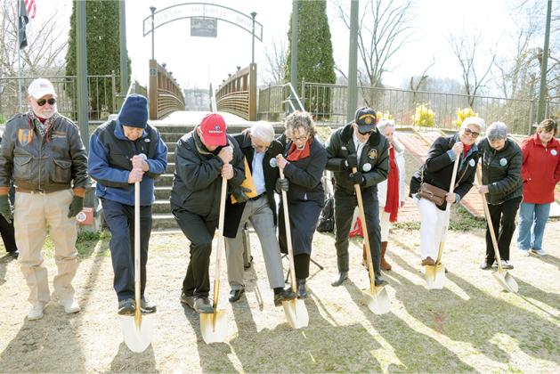 Shown from left are Ben Arp, Ralph Cox, Curt Welch, George Winn, Jennifer Anderson, Fred McGill, Barbara Murray, Karleen Ferguson, Norma Lyons and Jan Wheeler.