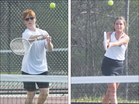 From left are Bobcat Harper Davenport and Lady Cat Bree Burnette. They both earned wins versus Adairsville and Ridgeland last week. 