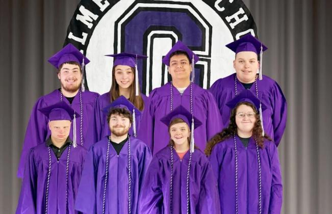Pictured are GHS graduates who participated in the Life Skills Program. Top row from left are Joshua Ayers, Nyla Cooper, Alfredo Chavez and Michael Amerson. Bottom row are Stephen Harris, Riley Manders, Ava Jane Sanders and Emily Pendley.  