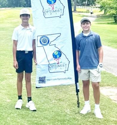 From left are Ellijay golfers Myles Keogh and Kayson Taylor.