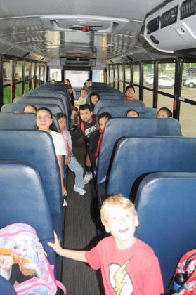 Ellijay Elementary School students feel excited for their first day of school on Monday, Aug. 3.
