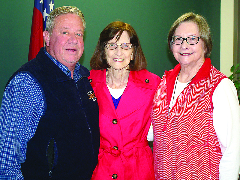 From left, David Westmoreland, Ruth Caudell and Lynelle Stewart attended their last meeting as members of the Ellijay City Council on Monday. 