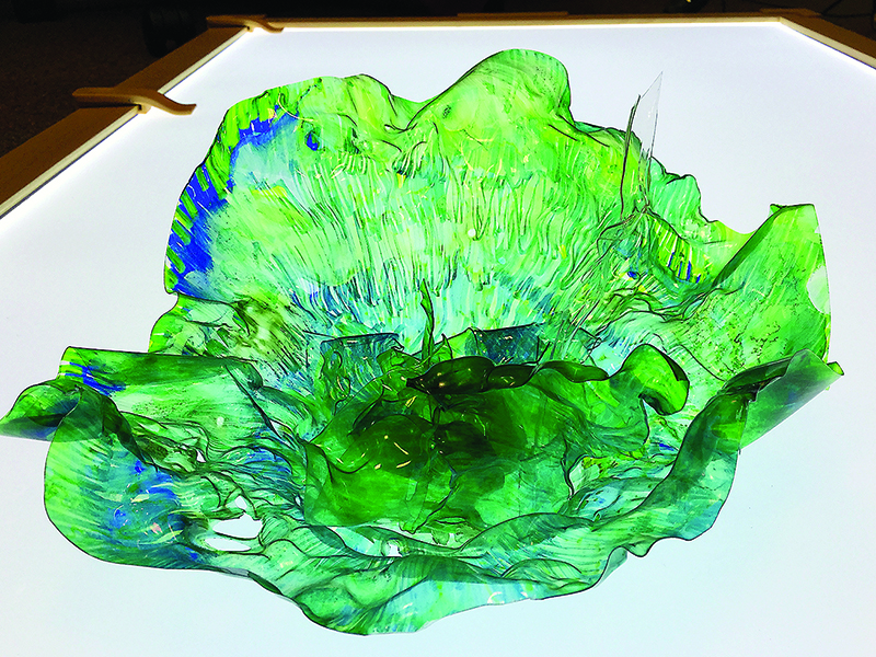 Pictured is an example of ornaments inspired by the work of glass artist Dale Chihuly that will be made in an upcoming class for young people at the Gilmer County Library.