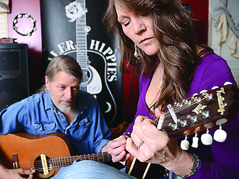 Tommy and Sylvia Davis are the acoustic duo, Trailer Hippies.