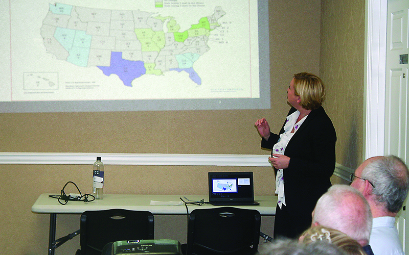 During a recent Gilmer Family Connection collaborative meeting, Kristen Nespoli, of the U.S. Census Bureau office in Atlanta, talks about how the decennial 2020 Census will unfold this spring.