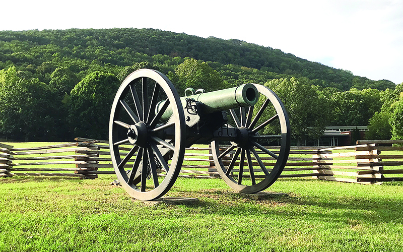 An example of the type of Civil War-era cannons, or field guns, that fired artillery shells during the 1864 Battle of Kennesaw Mountain.