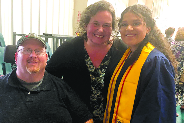 James and Tiffany Paschal with their daughter, Ginger Jennings, at her graduation last year from North Georgia Christian Academy. Ginger is currently attending the University of North Georgia’s Blue Ridge campus.