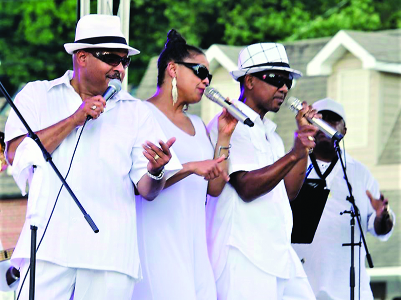 Local residents Terry and Venae Ellis (left) are two of the three vocalists in the band Kharisma Jazzmatic Funk.