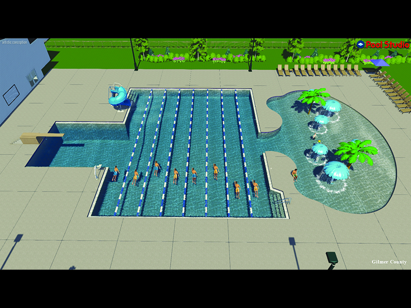Design rendering of the proposed pool design.