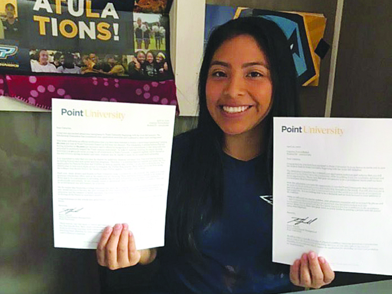 Catarina Tercero-Rafael accepted a scholarship to attend Point University and play soccer for the Skyhawks.