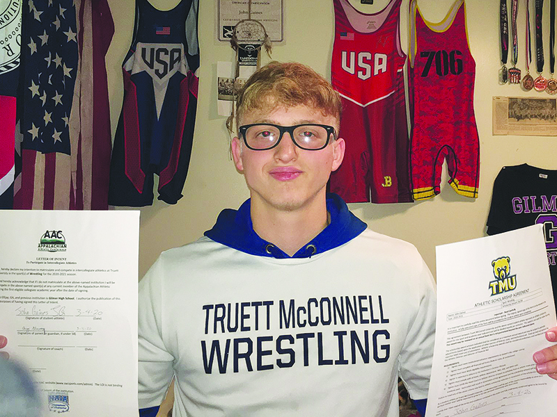 John Gaines accepted a scholarship to attend Truett McConnell University and wrestle for the Bears.