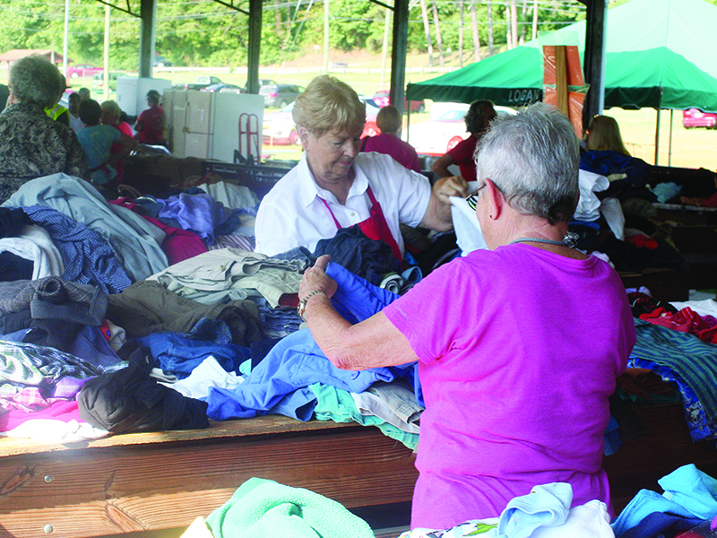 Ellijay Good Samaritan Catholic Church will hold a smaller clothing and shoe sale in place of its two-day fall flea market this year. The sale will include a fill a bag of clothes for $4 option that has been offered at past flea markets, seen above.