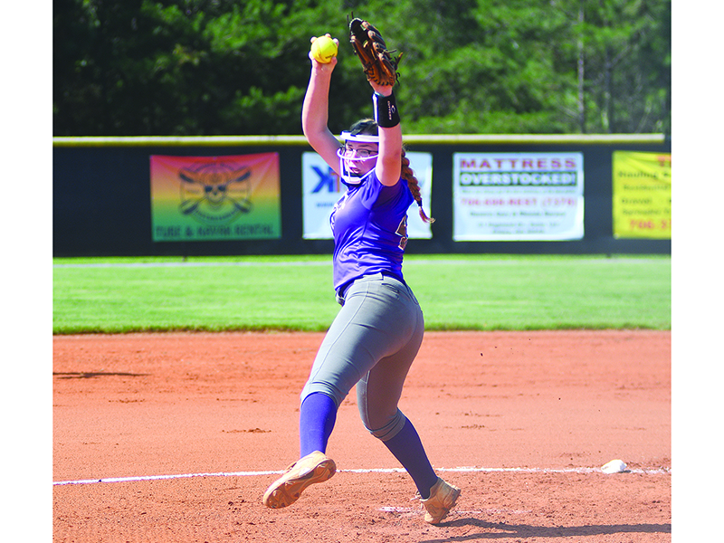 Pitcher Isabella Chastain is one of four seniors on Gilmer High’s team this season.