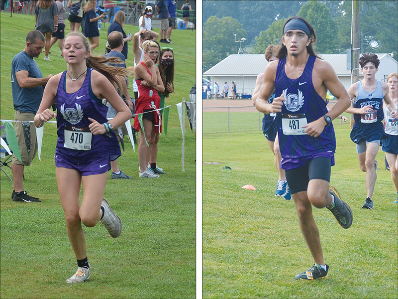 Sophomore Madison Stanley and junior Carson Purvis are two of Gilmer High’s top returning cross-country runners this season.