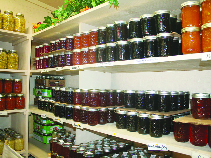 A variety of canned foods, including jams and jellies, will be available for purchase at the Cherry Log Community Clubhouse Saturday and Sunday, Oct. 3-4.