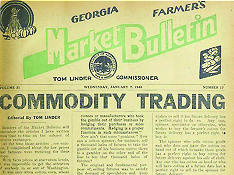 Pictured is a back issue of the Georgia Farmer’s Market Bulletin dated Jan. 7,1948, that is among hundreds of vintage issues of the publication that can now be read for free at the Digital Library of Georgia’s online archive.