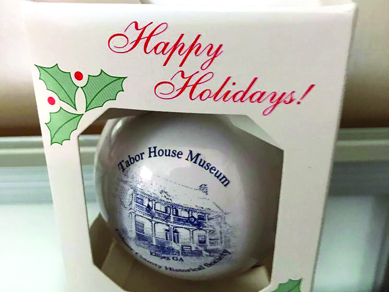 A Christmas ornament available this year shows downtown Ellijay’s historic Tabor House Museum. 