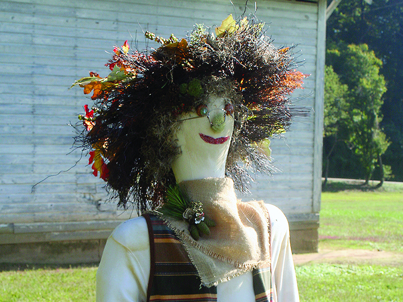 An array of scarecrows, including the one above, will  be on display for trick or treaters during a first-time Halloween event at Harrison Park Oct. 31.