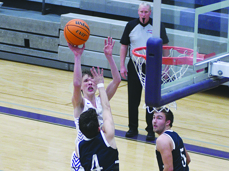 Bobcat senior Dylan Abercrombie shoots in the lane versus White County last Tuesday.