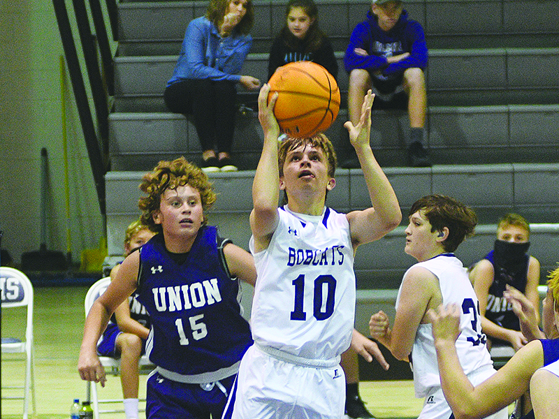 Clear Creek’s Keegen Bryant scored seven points for the seventh-grade Bobcats versus Fannin last week and added 15 more points in the eighth-grade’s victory.