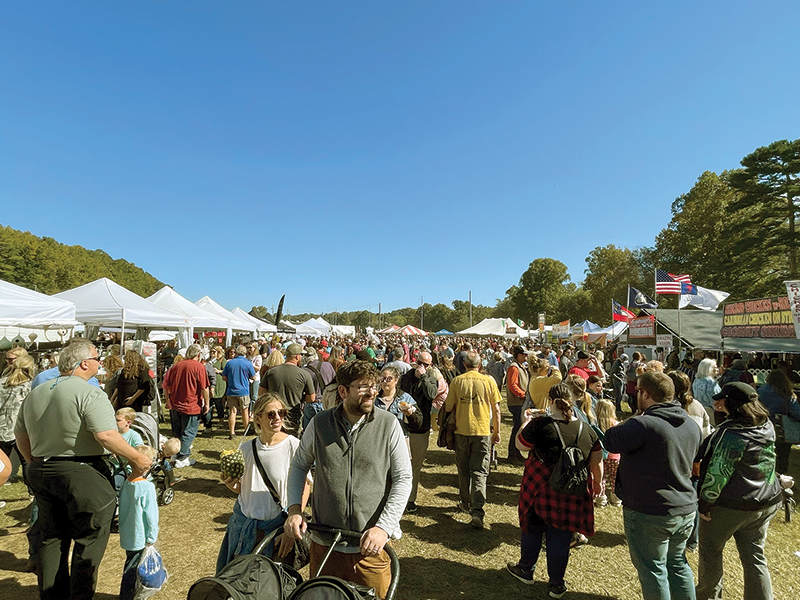 Clear blue skies and large crowd at Apple Festival