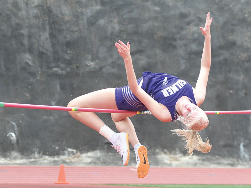 Lady Cat Taylor McCormick secured third place in the high jump. 