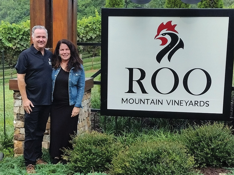 Roo Mountain co-owners Shawn Scott and Michelle Raffaele are in their third season of grape harvesting and are already expanding their vineyard and winery operation. 
