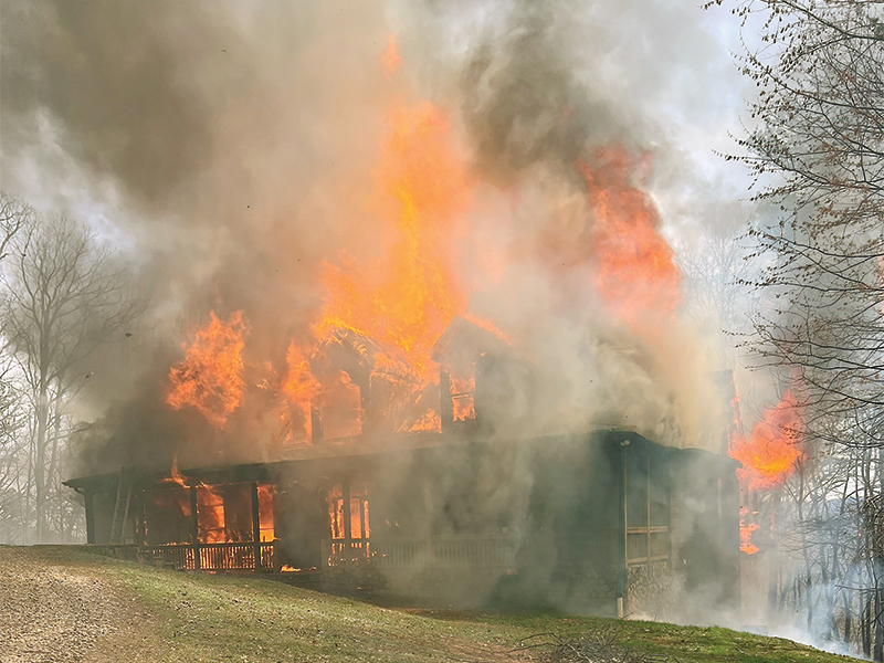 The Wolf Pen Trail home belonging to Johnny and Donna Warren was destroyed in a March fire. 