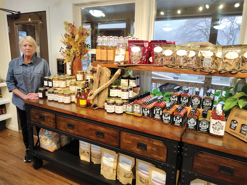 Suzy Wright, along with her husband Frank, own and operate Wright Family Farmstead with its store that includes jams and jellies, honey, barbecue sauces, crackers, ground coffee and more. But their main product is beef, pork, lamb and dairy products raised and made without any growth hormones, preservatives or artificial additives.