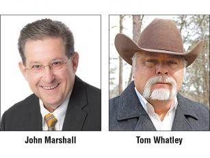 The race between John Marshall and Tom Whatley will be decided in a runoff election June 21.