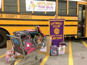 Members  of the Gilmer County Optimist Club will be outside the East Ellijay Walmart Friday and Saturday July 22-23 collecting money and school supplies for their annual Stuff the Bus drive benefitting Gilmer County schools. 